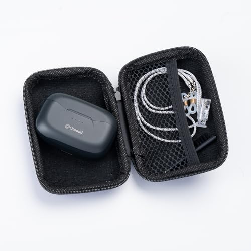 Hearing Aid Tools Kit for Seniors – Complete Set with Blue Case, Gray Anti-Drop Strap, O-Rings & Cleaning Brush, Essential Care Accessories for Hearing Aids & Amplifiers Gray Strap