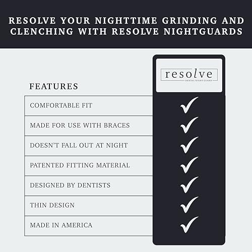 Resolve FlexiFit Night Guard, Custom Fit for Teeth Grinding, 2-Pack, Mint