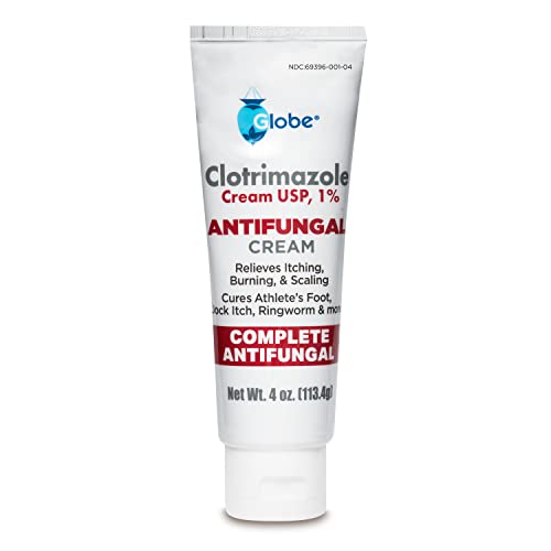 Globe Clotrimazole Antifungal Cream 1% USP, 4 oz