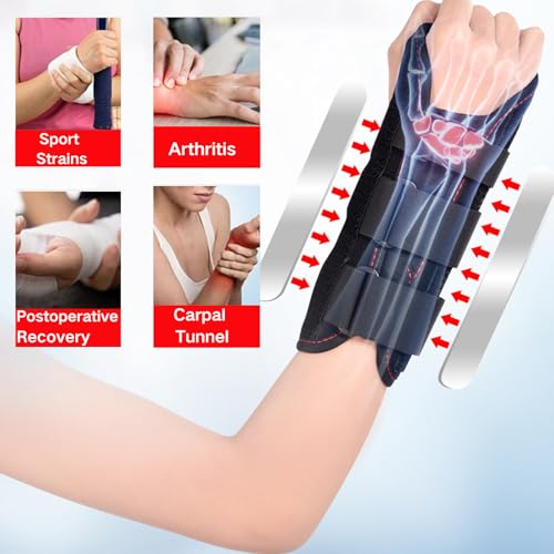 Kids Wrist Brace Fits wrist circumference 4-6.2 inches Pediatric Wrist Splint & Wrist Support for Kids, Adjustable Youth Wrist Brace for Sprains, Strains, Arthritis & Carpal Tunnel Pain Relief - Left & Right Hand (1, Black, Pediatric) 1