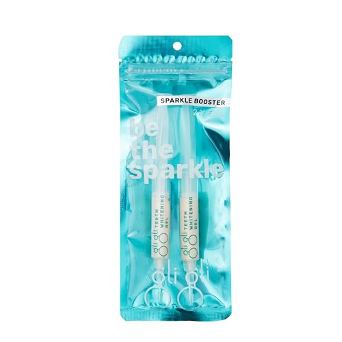 Sparkle Booster Gel Refill Teeth Whitening Gel - 2 x 5ml Pap Whitening Gel Syringes, Peroxide Free, Gels Made in UK - 10 to 15 Days Treatment, for Sensitive Teeth, Milky