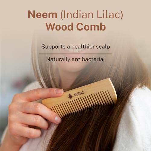 Auric Flow Wellness Kit – Copper Tongue Cleaner, Copper Straw with Cleaner, Neem (Indian Lilac) Wood Comb, Jade Gua Sha & Jade Roller | Daily Ayurvedic Self-Care Ritual Set