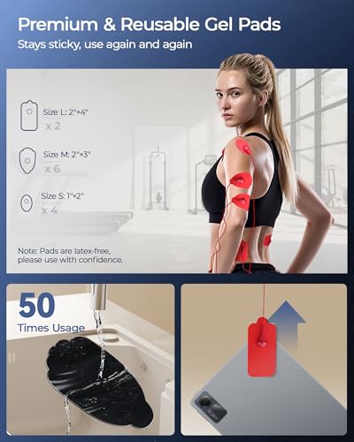 KingPavonini TENS Unit Muscle Stimulator for Back Pain Relief, Model SM9055 Red
