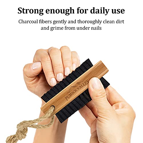 Wooden Cleaning Finger Nail Brush & Pumice Stone Foot File