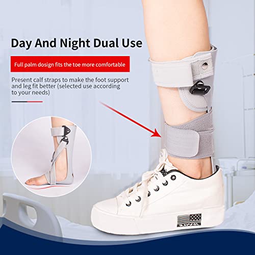 Medical Afo Foot Drop Brace Splint Ankle Foot Orthosis AFO Walking with Shoes or Sleeping for Men Women Stroke Hemiplegia Foot Drop Postural Correction Brace （Medium-Left） Medium-Left