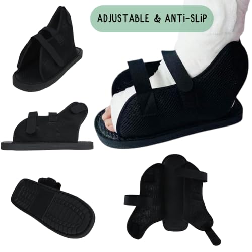 haozaikeji Open-Toe Plaster Shoe Post Surgery Walking Boot Medical Cast Shoe Foot Fracture Support for Foot Injuries Sprains Ankle Fractures Diabetic Feet Ulcers Large