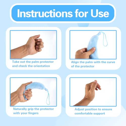 4 Pcs Palm Protector Hand Contracture Cushion with Finger Wands