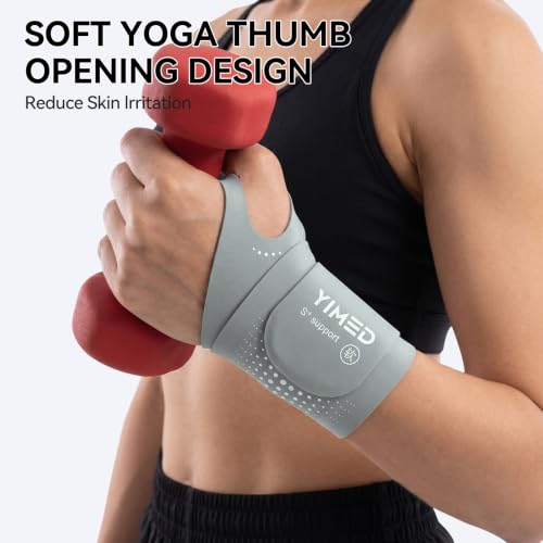 Ultra-Thin Wrist Brace Support for Carpal Tunnel, Grey