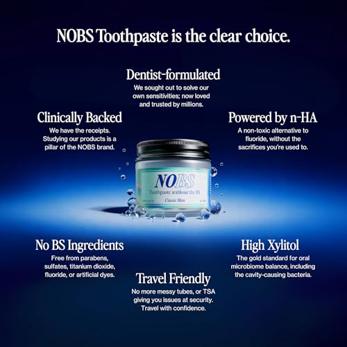 NOBS (No Bad Stuff) Toothpaste Tablets (1 Month) & NOBS Jr Bundle - Nano Hydroxyapatite, Fluoride Free, Eco & Travel Friendly - Remineralize with NHA