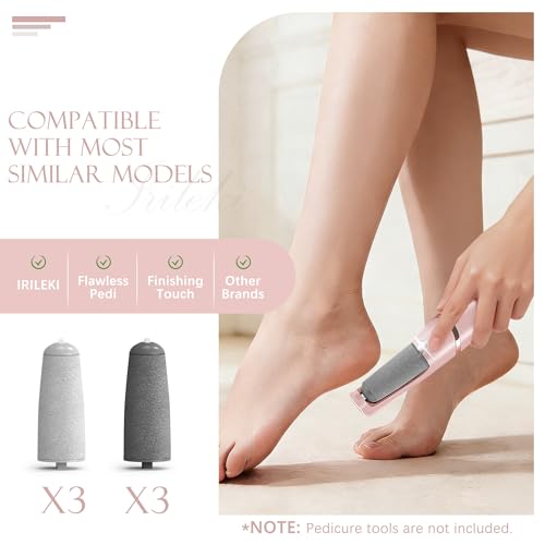 Pedicures Replacement Heads for Flawless Pedi, Electric Foot Callus Removers, Electric Tool Foot File Replacement Roller Head fit Finishing Touch (Upgraded-Thicker and More Durable)