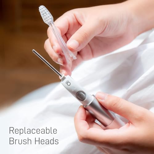 IONIC KISS IONPA DM White Compact Ionic Power Electric Toothbrush with Travel Cap, Brushing Timer, 2 Modes, 2 Soft Extended Filament Brush Heads Made in Japan You, Outdoor Camping DM-011PW