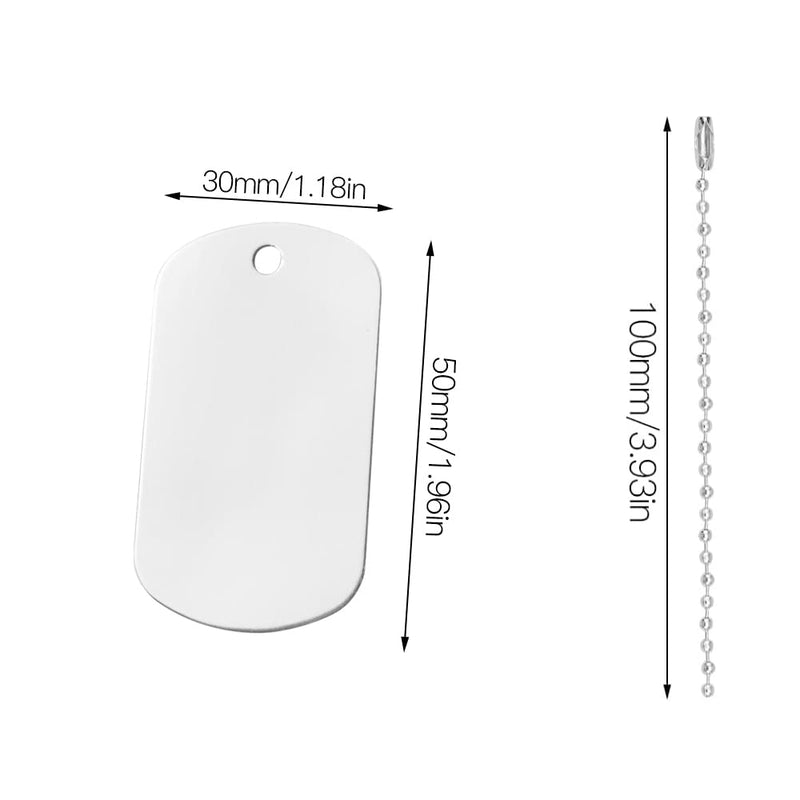 YapitHome Blank dog tags silver - BeesActive Australia