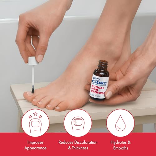 Fungal Nail Renewal 0.43 fl oz – Dermatologist-Tested Brush-On for Nail Discoloration, Thickening & Brittleness – Hydrates & Smooths Nails