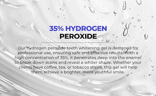 Professional Teeth Whitening Gel 35% Hydrogen Peroxide – LaserGlow Low-Sensitivity Enamel-Safe Formula | 1.2mL Precision Syringe | for Dentists, Medspas & Whitening Technicians