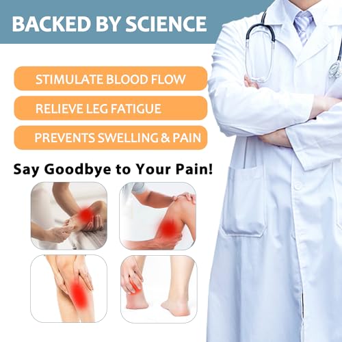 fenglaoda 6 Pairs Compression Socks for Women & Men Knee High Cute Circulation Socks for Nurse Pregnant Travel Athletic Small-Medium 01-6pairs-07