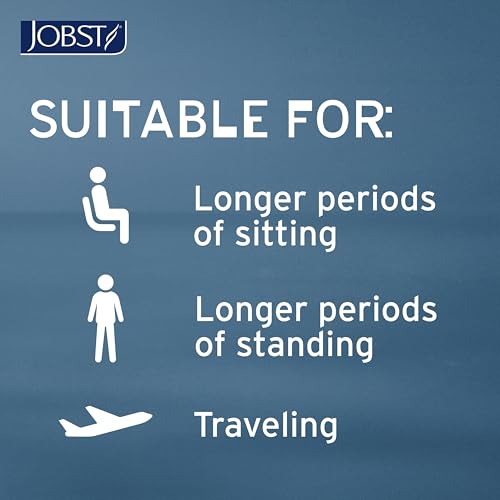 JOBST ACTIVA Opaque 20-30 mmHg Compression Socks Thigh High Closed Toe Large Silky Beige