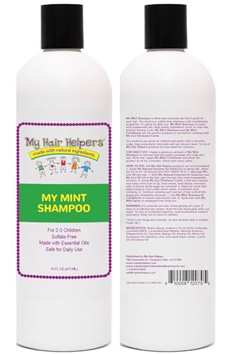 My Hair Helpers Lice Prevention Shampoo, Peppermint, 16 Ounces