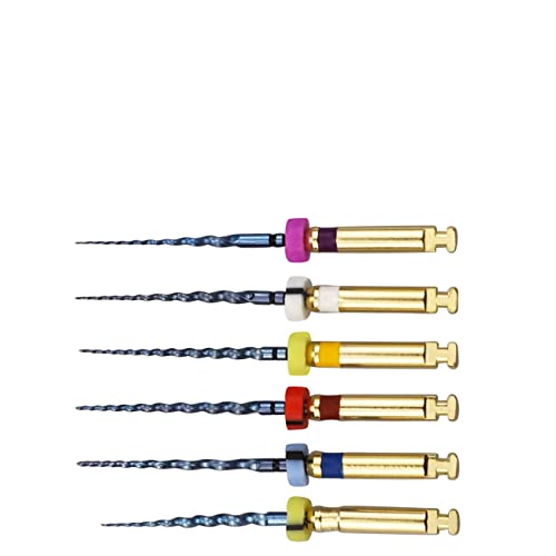 6PCS/Set Endodontic NiTi Super Files,Universal Endo Rotary Protaper Files Endo Mixed Tips SX-F3 (25MM) 25MM
