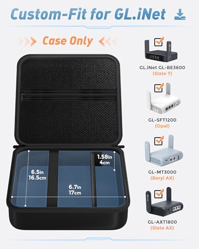 ProCase Travel Case for Electric Toothbrush Bundle with Hard Carrying Case for Glinet Travel Router