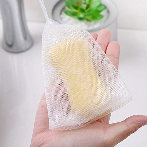 Wakaka 10-Piece Whisk Net with Soap Filling, Soap Net, Soap Bag, Whip, Mesh Material, Drawstring Bag, Bath, Foaming Massage, Exfoliating -  Australia