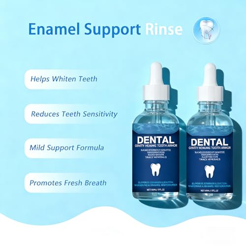 Dental Enamel Care Tooth Armor| Nano Hydroxyapatite Complex| Enamel Support Oral Care Drops,60ml (2) 2