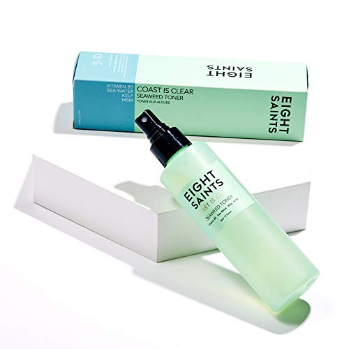 Eight Saints Coast is Clear Seaweed Anti Aging Face Toner, Alcohol Free Toner for Face, Minimizes Large Pores and Redness, with Witch Hazel, Sea Water, and Kelp, 6 Ounces