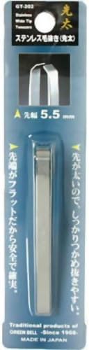 Green Bell GT-202 Stainless Steel Tweezers Tip Thick Tip Width 0.2 inches (5.5 mm) -  Australia