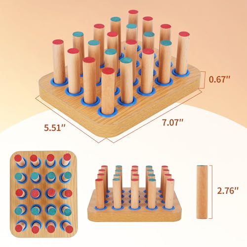 Wooden Pegboard for Occupational Therapy to Finger Dexterity