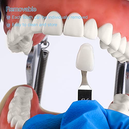 Teeth Whitening Shade Guide - Tooth Bleaching Shade Chart 3D R-20 Professional Dental Color Comparing Tracking with Case & Mirror 20 Colors