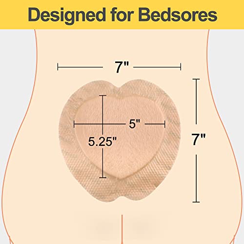 LotFancy Sacral Foam Dressing 7"x 7", 10 Count, Highly Absorbent 7"x 7" (10-count)