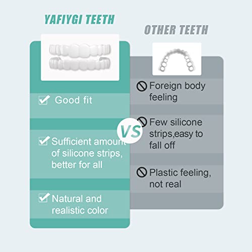 2 Pairs Snap on Dentures for Women & Men, Comfortable & Confident Smile, Snap in Teeth for Missing Teeth