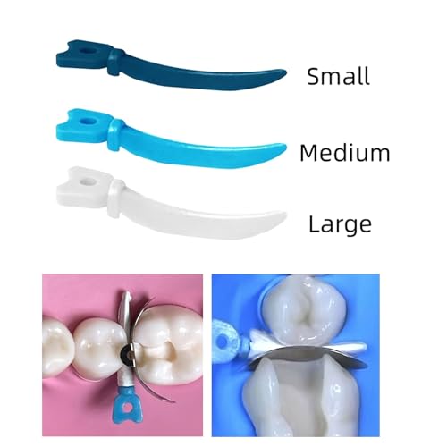 Dental Sectional Matrix System Set, W5 Dental Wedges Plastic, Dental Matrix Holder Clamp Tweezers Forceps. (72PCS Wedges) 72PCS Wedges
