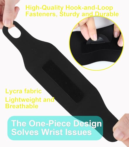 2 Pcs TFCC Wrist Brace for Tendonitis, Adjustable Ultra-thin Wrist Compression Strap for Fitness, Sprains, Sports, Weightlifting, Carpal Tunnel, Pain Relief，Fits 5"-7.5"(Black) Black