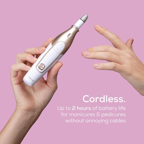 Beurer MP64 Nail Drill Kit, Cordless Electric Nail File with 10 Attachments and LED Light, Electric Manicure Set with Adjustable Speed, E-File for Manicure and Pedicure, with Storage Case