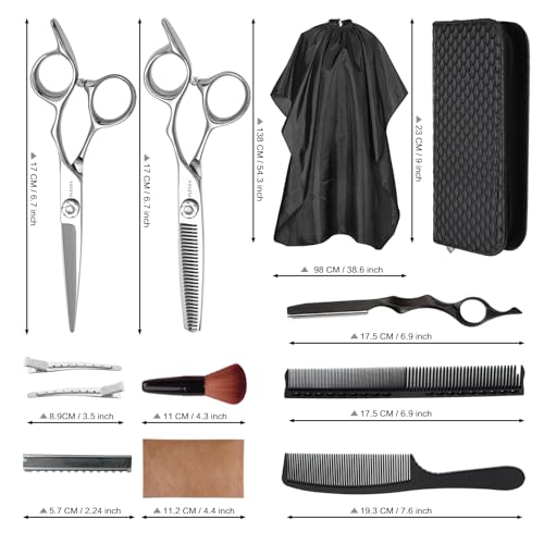 YASAKA 6 Inch Professional Hair Thinning & Cutting Shears Kit,Barber Shears Cutting and Thining Scissors