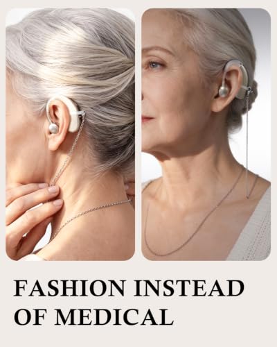 Elegant Stainless Steel Hearing Aid Lanyard for Women - Fine Anti-Lost Neck Chain Holder with Double Loops - Stylish Jewelry Retainer Cord & Secure Safety Accessory for Sound Amplifiers (Women's Fine Chain) Women's Fine Chain