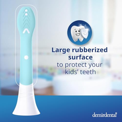 8-Pack Replacement Mini Toothbrush Heads Compatible with Sonicare Kids Turquoise 3-6 Year