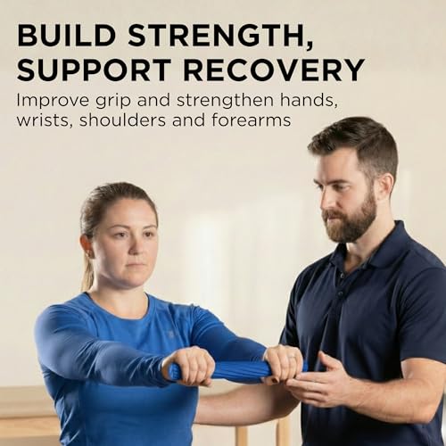 THERABAND FlexBar, Flex Bar, Physical Therapy, Tennis Elbow, Blue