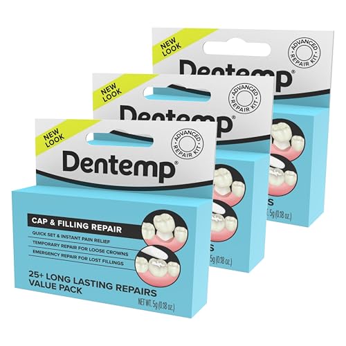 Dentemp Maximum Strength Loose Cap & Lost Filling Repair Kit – 5g (3pk)