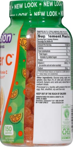 Vitafusion Power C Vitamin C Gummies for Immune Support, Orange Flavored, 282 mg Vitamin C, America’s Number 1 Gummy Vitamin Brand, 50 Day Supply, 150 Count - BeesActive Australia