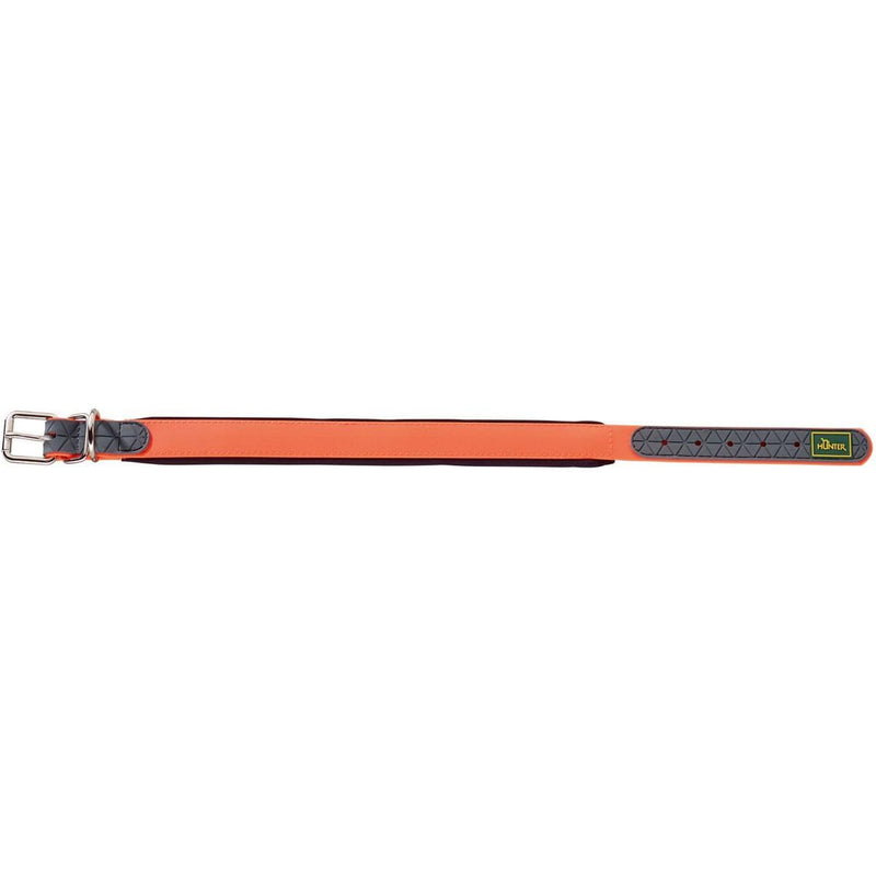 HUNTER CONVENIENCE COMFORT Dog Collar, Plastic Material, Neoprene, 55 M-L, Neon Orange