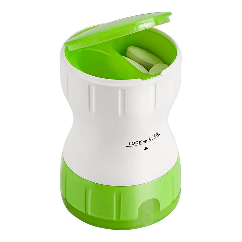 Ceramic Pill Crusher Grinder Crushes Pills Tablets Vitamins to Fine Powder for Family Pets