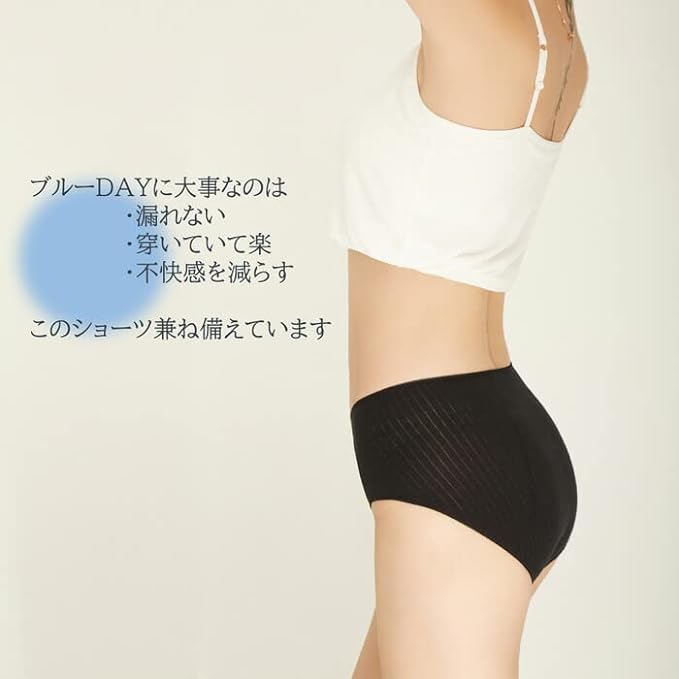 KarlyShop import s610 Sanitary Panties, Menstrual Underwear, Cotton, For Day/Night, For Many Days, Safe To Waist, Long, Firm Fabric, Waterproof -  Australia