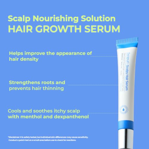 Seapuri Scalpy Hair Growth Serum for Thinning Hair | Korean Scalp Treatment with Salicylic Acid, Menthol, Dexpanthenol | Supports Hair Density & Thickening | Fuller Looking Hair & Scalp Health
