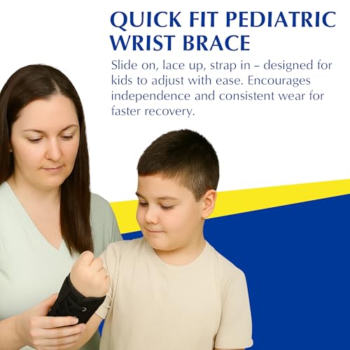 Brace Direct Kids Lace-up Wrist Brace for Carpal Tunnel, Tendonitis, Sprain Right 6"