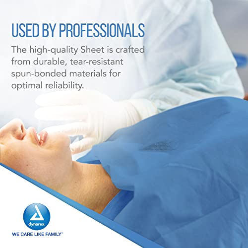 Dynarex Burn Sheet - Sterile, Safely Cover Burn Victims to Prevent Further Injury Until Treated by Medical Professionals, Blue, 60” x 90”- 1 Case of 12 Burn Sheets