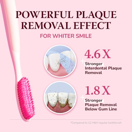 HIMALAYA PINKSALT Intensive Whitening Toothpaste 4.2oz 3Pack + HIMALAYA PINKSALT Intensive Clean Toothbrush, Teeth Whitening Toothpaste, Extra-Large Toothbrush