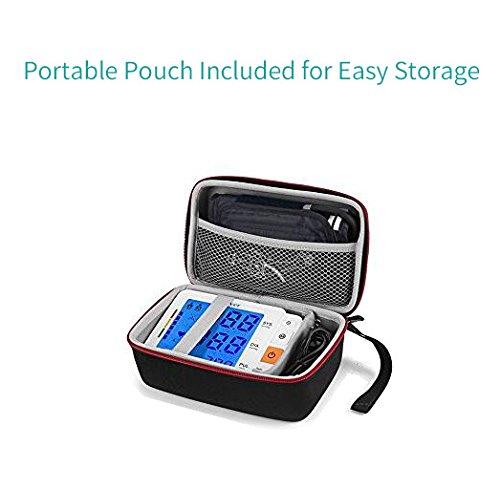 Digital Blood Pressure Monitor, Large Cuff 0.7-1.3 Feet, Electric Upper Arm Blood Pressure Machine with Electric Powered Charger and Device Case, Backlight LCD Screen, 2 Year Warranty