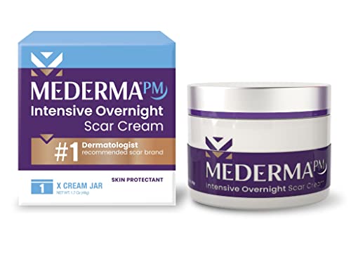 Mederma PM Intensive Overnight Scar Cream, Works with Skin's Nighttime Regenerative Activity & Advanced Scar Gel, Treats Old and New Scars, Reduces the Appearance of Scars from Acne