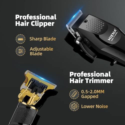 HIENA PRO Hair Clippers for Men, Barber Kit Trimmers for Men